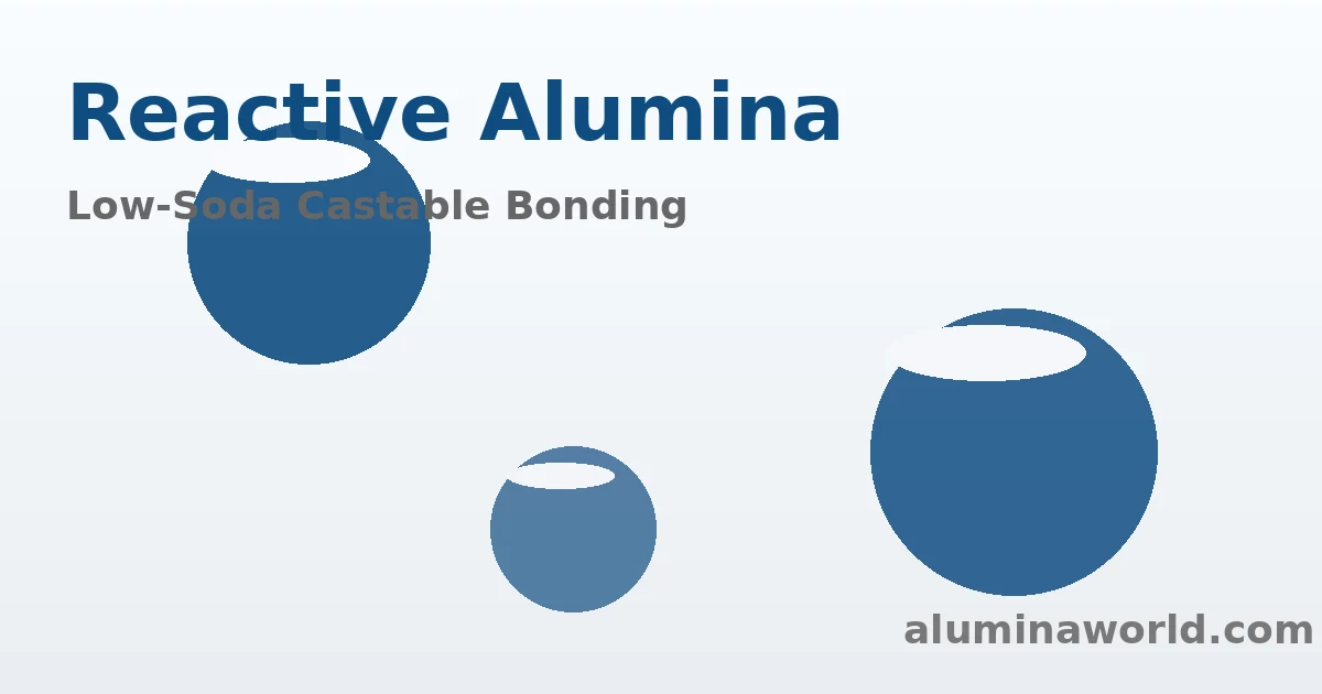 Reactive alumina powder (reactive Al2O3) for low-soda castable formulations under SEM